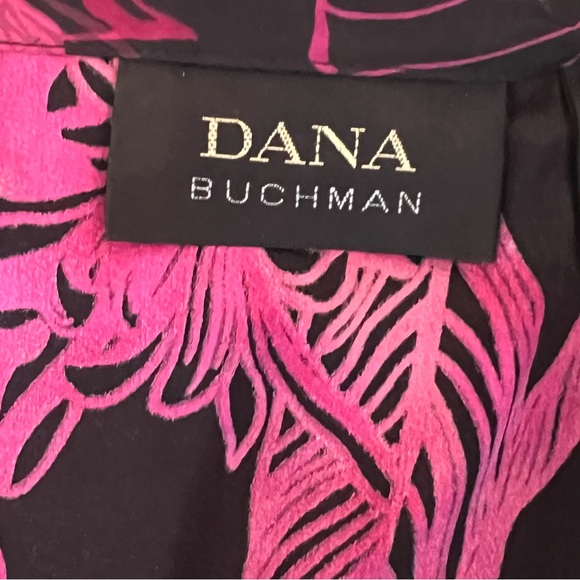 Dana Buchman - Black & Pink Silk Maxi skirt NWT size 16 - Picture 2 of 8